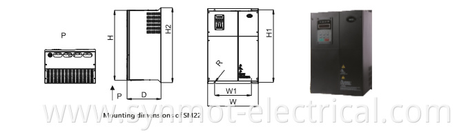 Synmot Digital 45kW AC servo drive with automatic parameter tuning function inside